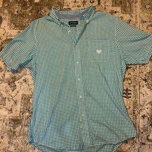 Chaps Blue and White Checkered Shirt